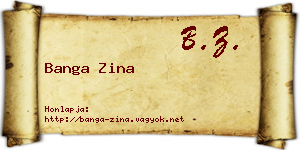 Banga Zina névjegykártya